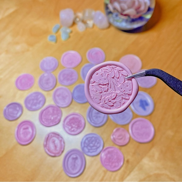 Pink color! Handcrafted Wax Seals Stamp — Perfect for wedding & ceremonies! - Picture 1 of 3